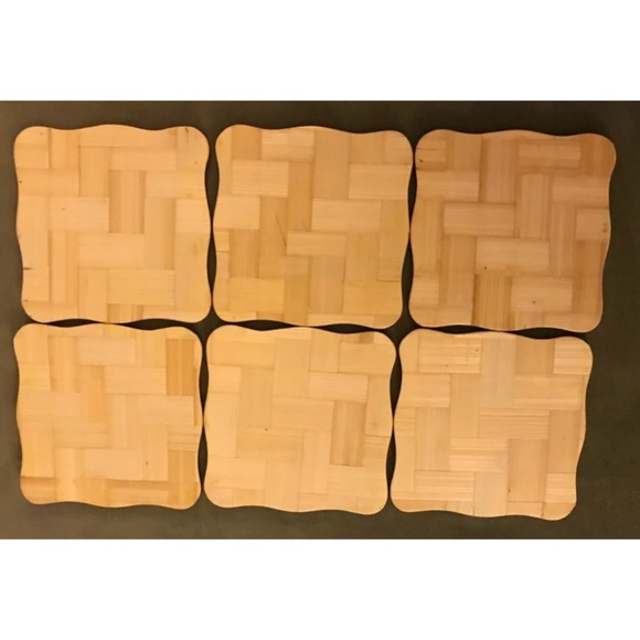 Wooden coasters, Set Of 6 - Picture 6 of 7